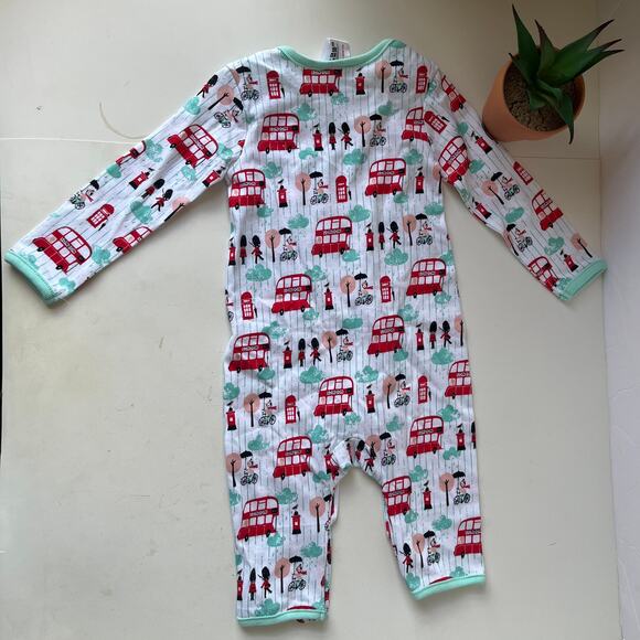 Little Red Bus London Baby Romper  0-6M New Novelty Travel  Long Sleeve British - Picture 12 of 12